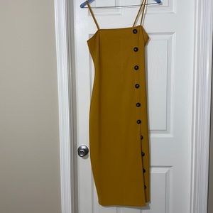 Spaghetti strap bodycon fitted dress